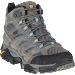 MERRELL Women's Moab 2 Mid Waterproof Hiking Boots, Granite , Wide -Fierce Femme 2032259 004 alt3