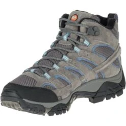 MERRELL Women's Moab 2 Mid Waterproof Hiking Boots, Granite , Wide -Fierce Femme 2032259 004 alt5