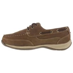 ROCKPORT WORKS Women's Sailing Club Steel Toe Boat Shoes, Brown -Fierce Femme 2033610 201 alt1