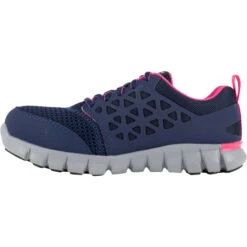 REEBOK WORK Women's Sublite Cushion Work Alloy Toe Athletic Oxford Sneakers, Navy/Pink -Fierce Femme 2047777 402 alt2