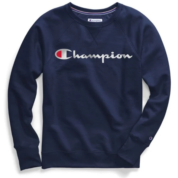 CHAMPION Women's Powerblend Fleece Boyfriend Crewneck Sweatshirt 3 CHAMPION Women's Powerblend Fleece Boyfriend Crewneck Sweatshirt