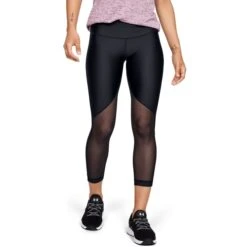 UNDER ARMOUR Women's HeatGear Mesh Graphic Ankle Crop Training Pants 9 UNDER ARMOUR Women's HeatGear Mesh Graphic Ankle Crop Training Pants -Fierce Femme 2060347 001 alt2