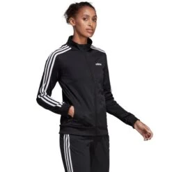 ADIDAS Women's Essentials 3-Stripes Tricot Jacket -Fierce Femme 2060765 001 alt5