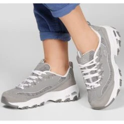 SKECHERS Women's D'lites Memory Foam Trainers -Fierce Femme 2061294 004 alt5