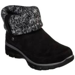 SKECHERS Women's Easy Going Heighten Fold Over Knit Collar Bootie