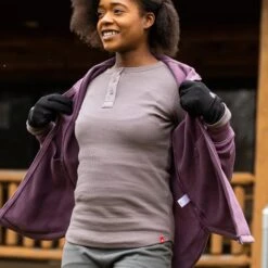 EMS Women's Lakeside Waffle Long-Sleeve Henley 9 EMS Women's Lakeside Waffle Long-Sleeve Henley -Fierce Femme 2062028 006 alt3