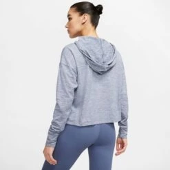 NIKE Women's Yoga Jersey Crop Hoodie -Fierce Femme 2068184 404 alt3