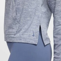 NIKE Women's Yoga Jersey Crop Hoodie -Fierce Femme 2068184 404 alt6