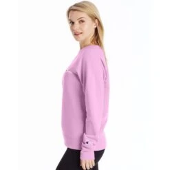CHAMPION Women's Powerblend Fleece Classic Crew 7 CHAMPION Women's Powerblend Fleece Classic Crew -Fierce Femme 2069537 608 alt2