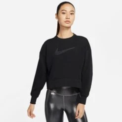 NIKE Women's Dri-FIT Get Fit Crew Neck Sweatshirt -Fierce Femme 2070623 001 alt2