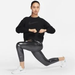 NIKE Women's Dri-FIT Get Fit Crew Neck Sweatshirt -Fierce Femme 2070623 001 alt5