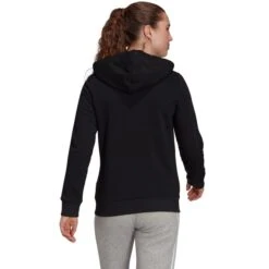 ADIDAS Women's Essentials 3-Stripe Full Zip Hoodie 10 ADIDAS Women's Essentials 3-Stripe Full Zip Hoodie -Fierce Femme 2074489 001 alt2