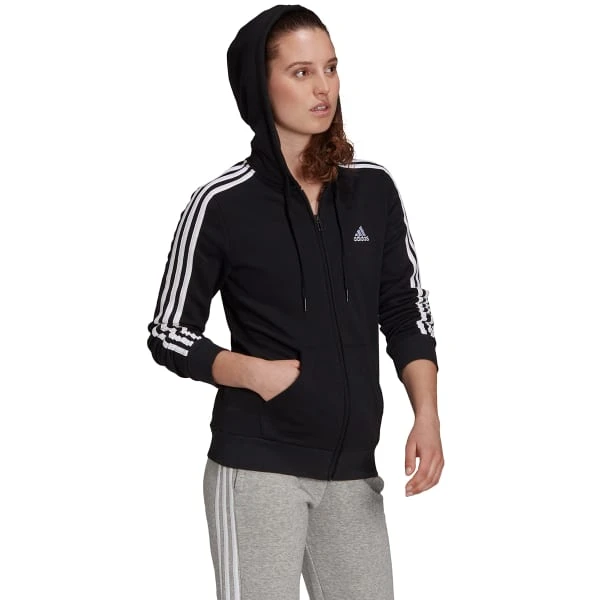 ADIDAS Women's Essentials 3-Stripe Full Zip Hoodie 6 ADIDAS Women's Essentials 3-Stripe Full Zip Hoodie - Image 4