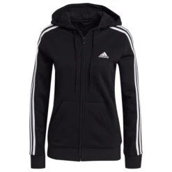 ADIDAS Women's Essentials 3-Stripe Full Zip Hoodie