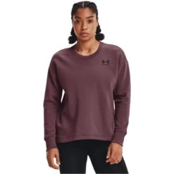 UNDER ARMOUR Women's UA Rival Fleece Oversized Crew -Fierce Femme 2075134 503 alt2