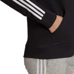 ADIDAS Women's Essentials 3-Stripe Full Zip Hoodie -Fierce Femme 2077887 001 alt5