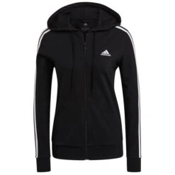 ADIDAS Women's Essentials 3-Stripe Full Zip Hoodie