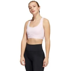 ADIDAS Women's Powerreact Training Medium Support Sports Bra -Fierce Femme 2077963 607 alt2