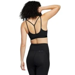 ADIDAS Women's Yoga Essentials Medium Impact Sports Bra -Fierce Femme 2077973 001 alt3