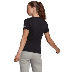 ADIDAS Women's Short-Sleeve Linear Tee -Fierce Femme 2078000 001 alt2