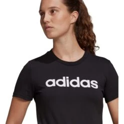 ADIDAS Women's Short-Sleeve Linear Tee -Fierce Femme 2078000 001 alt4