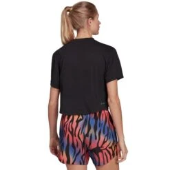 ADIDAS Women's Aeroready D2M Short-Sleeve Tee -Fierce Femme 2078012 001 alt2