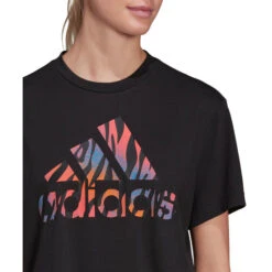 ADIDAS Women's Aeroready D2M Short-Sleeve Tee -Fierce Femme 2078012 001 alt4