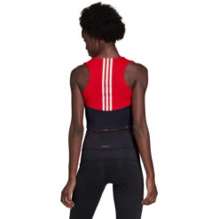 ADIDAS Women's D2M Colorblock Crop Tank Top -Fierce Femme 2078013 402 alt2