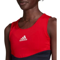 ADIDAS Women's D2M Colorblock Crop Tank Top -Fierce Femme 2078013 402 alt4
