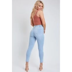 YMI Juniors' Vintage Dream High-Rise Ankle Jean W/ Unfinished Hem -Fierce Femme 2078154 406 alt2