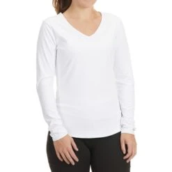 RBX Women's Double Peached V-Neck Top, 2 Piece -Fierce Femme 2078217 001 alt2