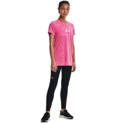 UNDER ARMOUR Women's UA Tech Twist Arch Short-Sleeve Tee -Fierce Femme 2079270 609 alt4