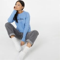 JACK WILLS Women's Elmswe Raglan Crew Sweatshirt -Fierce Femme 2081200 408 alt3