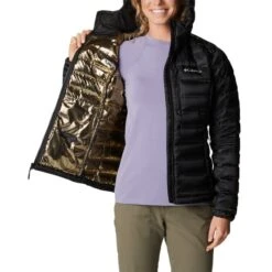 COLUMBIA Women's Pebble Peak Down Hooded Jacket 15 COLUMBIA Women's Pebble Peak Down Hooded Jacket -Fierce Femme 2082015 001 alt4
