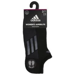 ADIDAS Women's Superlite 3-Stripe No Show Socks, 3 Pack -Fierce Femme 2082050 001 alt5