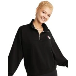 CHAMPION Women's French Terry Quarter Zip