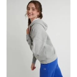 CHAMPION Women's Powerblend Fleece Full-Zip Hoodie 11 CHAMPION Women's Powerblend Fleece Full-Zip Hoodie -Fierce Femme 2082283 002 alt2