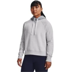UNDER ARMOUR Women's UA Rival Fleece Colorblock Hoodie -Fierce Femme 2082348 002 alt2