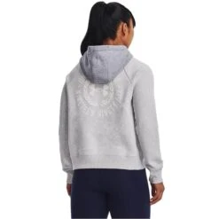 UNDER ARMOUR Women's UA Rival Fleece Colorblock Hoodie -Fierce Femme 2082348 002 alt3