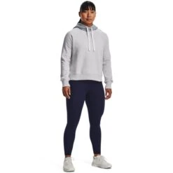 UNDER ARMOUR Women's UA Rival Fleece Colorblock Hoodie -Fierce Femme 2082348 002 alt5