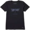 LIFE IS GOOD Women's Wildflower Dragonfly Short-Sleeve Vee -Fierce Femme 2082662 001 main