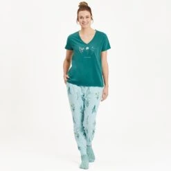 LIFE IS GOOD Women's Wildflowers Snuggle-Up Sleep Joggers -Fierce Femme 2082679 430 alt5