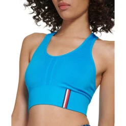 TOMMY HILFIGER Women's Seamless Longline Sports Bra -Fierce Femme 2083064 430 alt3