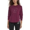 TOMMY HILFIGER Women's Long-Sleeve Relaxed Fit Ghost Logo Tee -Fierce Femme 2083070 501 main