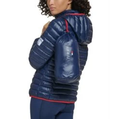 TOMMY HILFIGER Women's Lightweight Hooded Packable Puffer Jacket -Fierce Femme 2083079 402 alt2