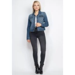 ASHLEY VINTAGE CHARM BY 26 Juniors’ Denim Jacket -Fierce Femme 2083864 403 alt3