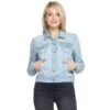 ASHLEY VINTAGE CHARM BY 26 Juniors' Denim Jacket -Fierce Femme 2083875 406 main