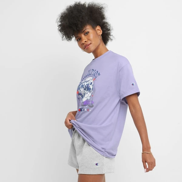 CHAMPION Women's Classic Short-Sleeve Loose Tee 5 CHAMPION Women's Classic Short-Sleeve Loose Tee - Image 3