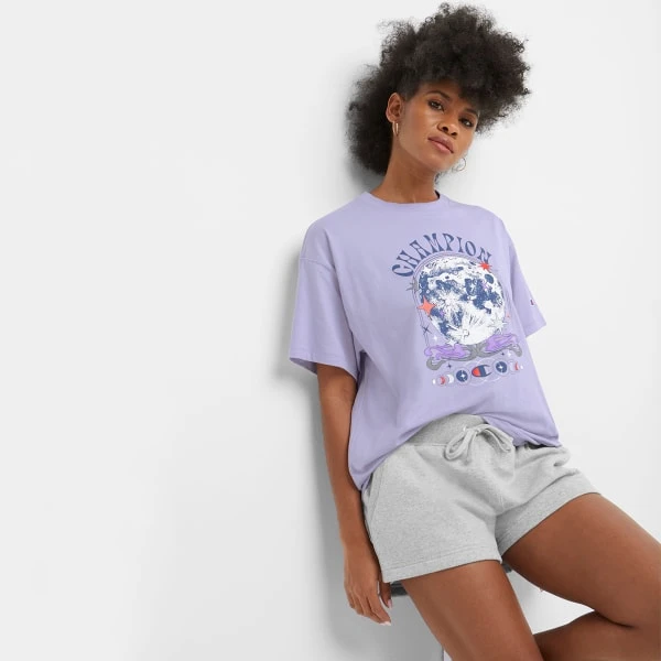 CHAMPION Women's Classic Short-Sleeve Loose Tee 7 CHAMPION Women's Classic Short-Sleeve Loose Tee - Image 5