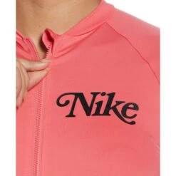 NIKE Women's Logo Zip Long-Sleeve Hydroguard -Fierce Femme 2084434 804 alt2